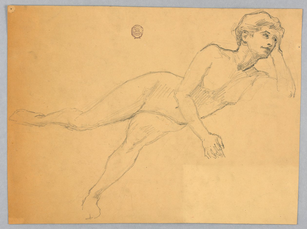 Schizzo di un nudo femminile da Francis Augustus Lathrop