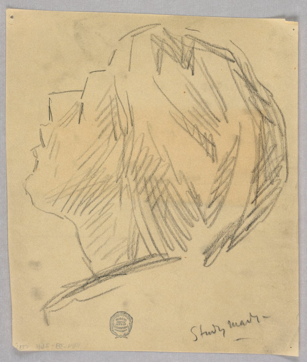 Schizzo della testa di una donna da Francis Augustus Lathrop