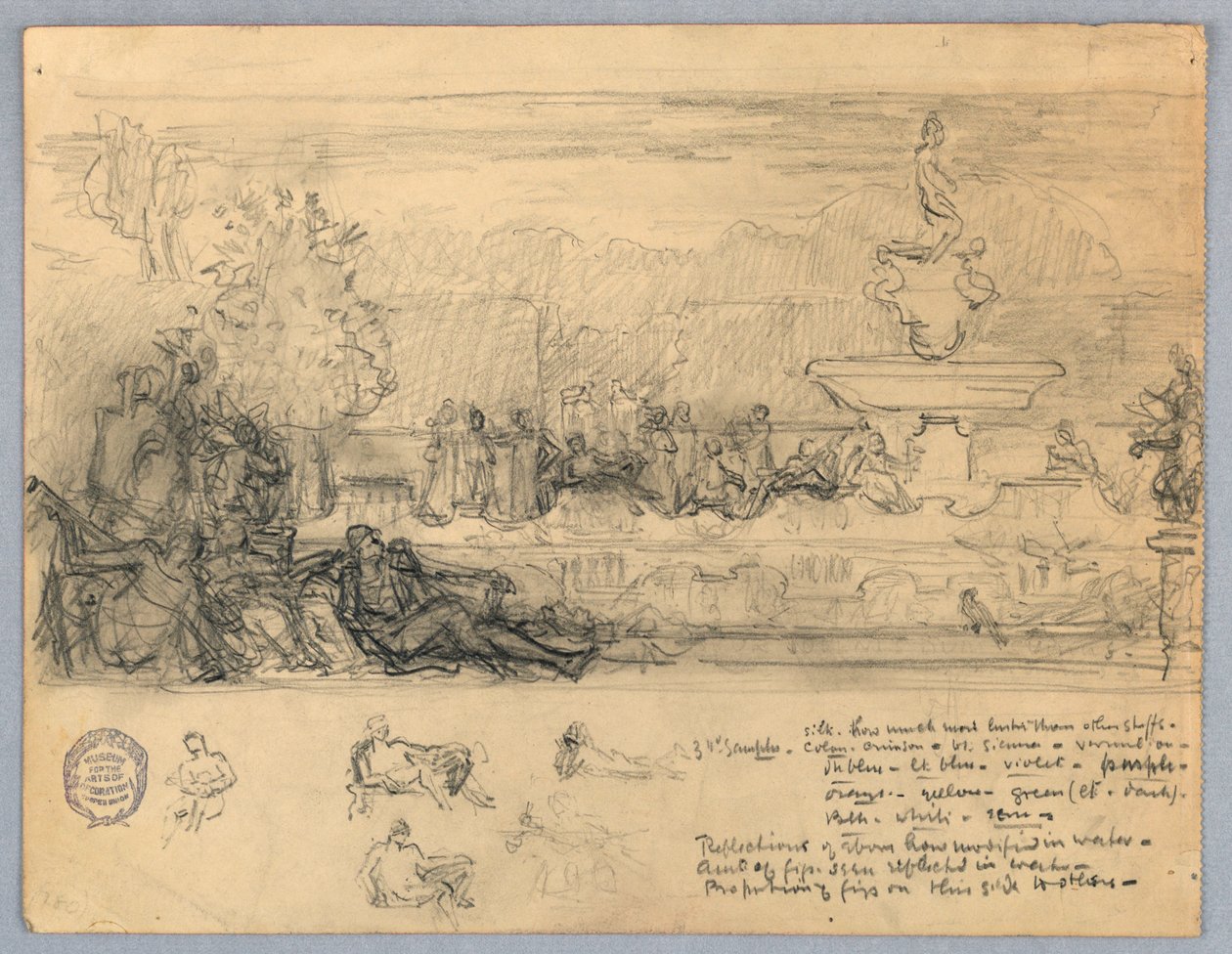 Studio per un murale o pannello da Francis Augustus Lathrop