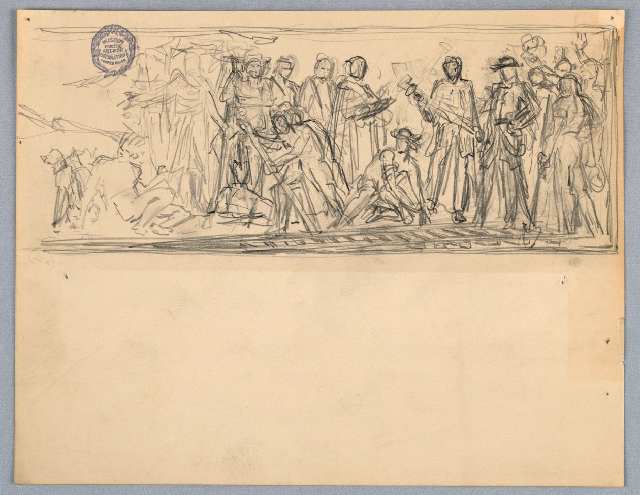 Studio per un murale o pannello da Francis Augustus Lathrop