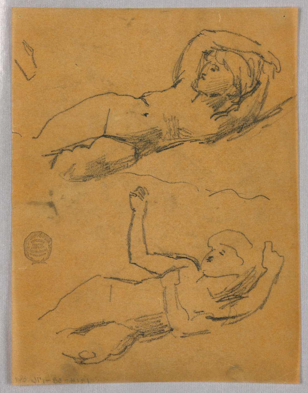 Due schizzi di nudi femminili da Francis Augustus Lathrop
