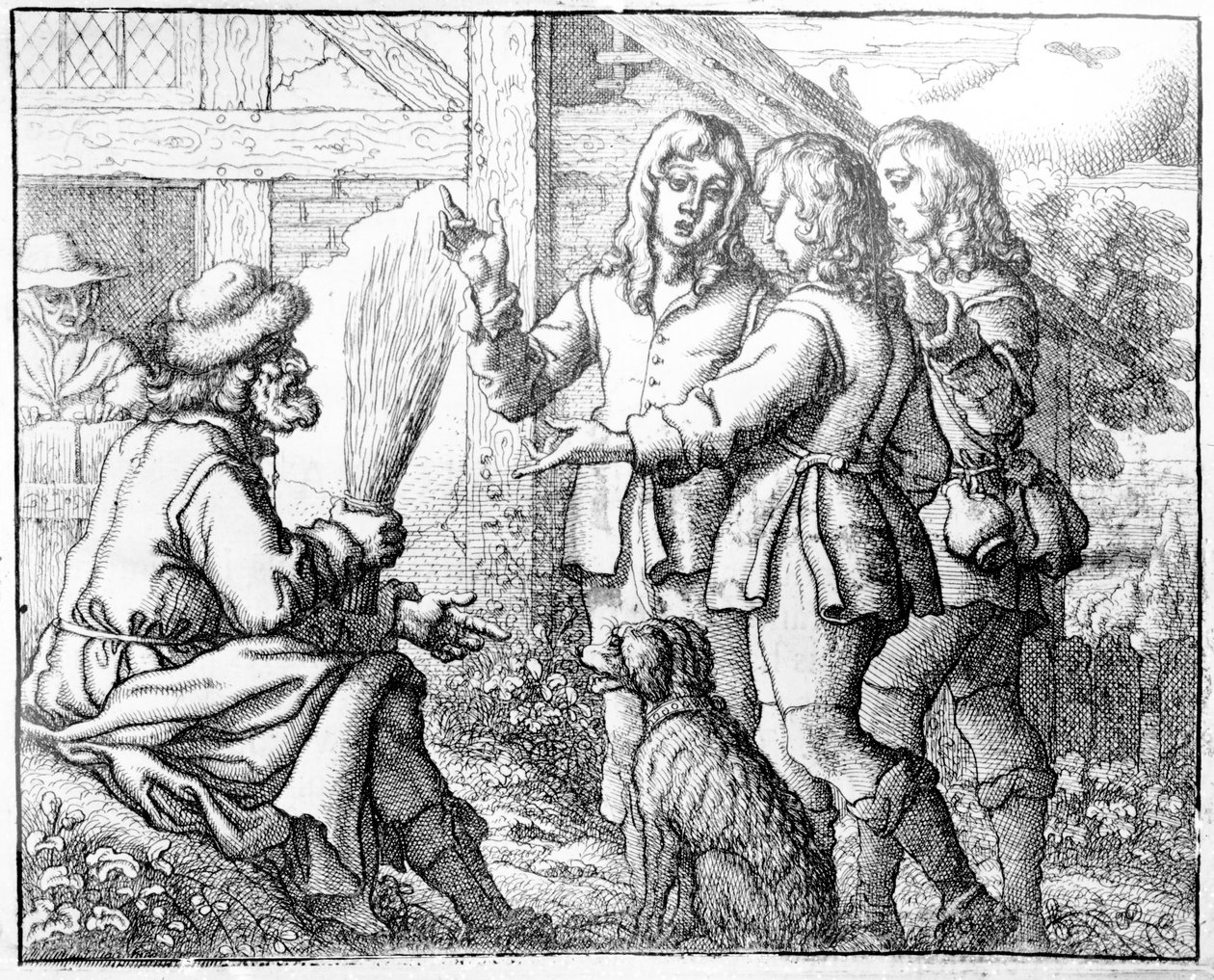 Il vecchio e i suoi figli, illustrazione da 