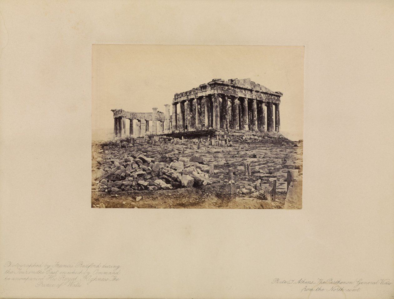Atene - Il Partenone, vista generale da nord-ovest da Francis Bedford
