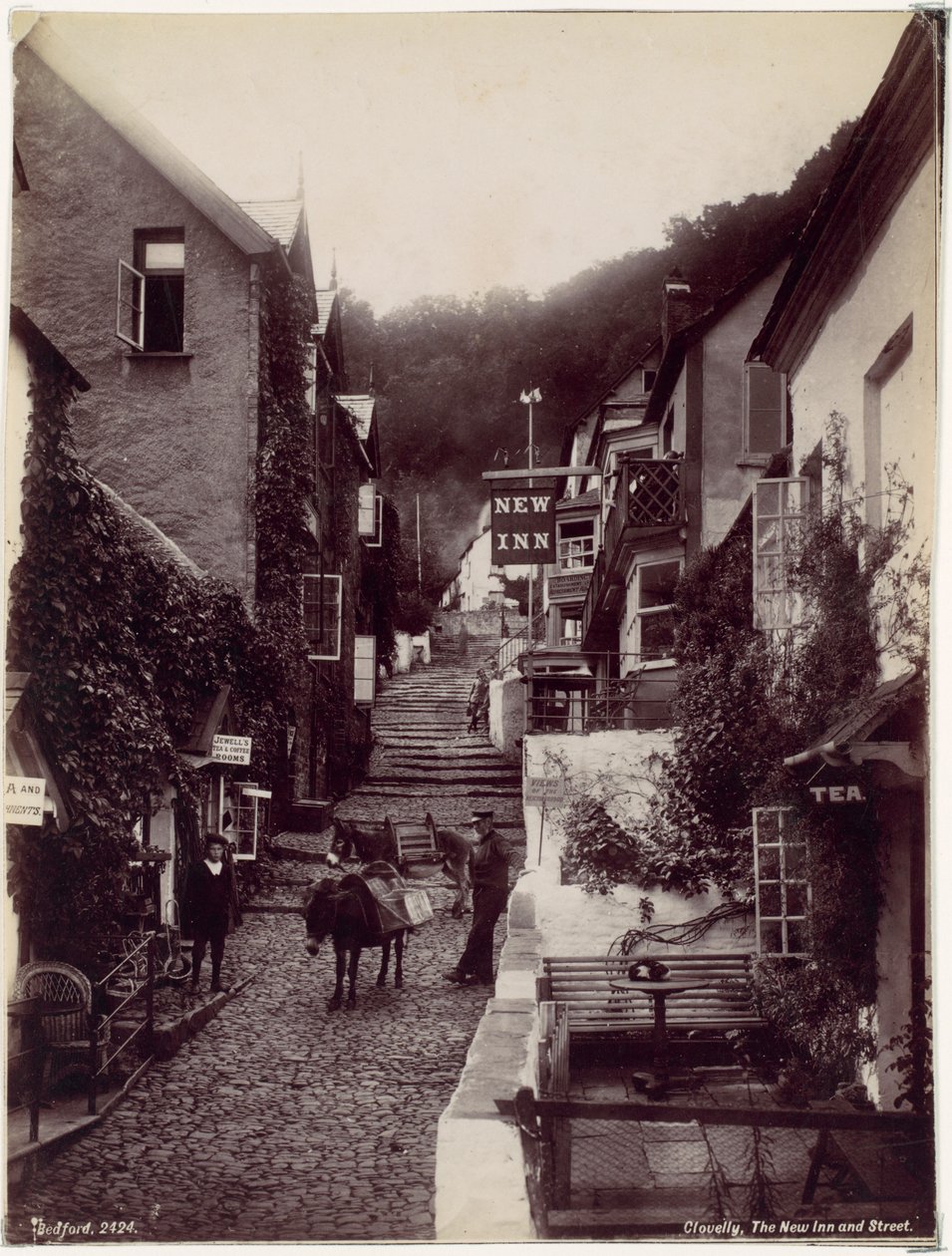 Clovelly, il New Inn e la strada da Francis Bedford