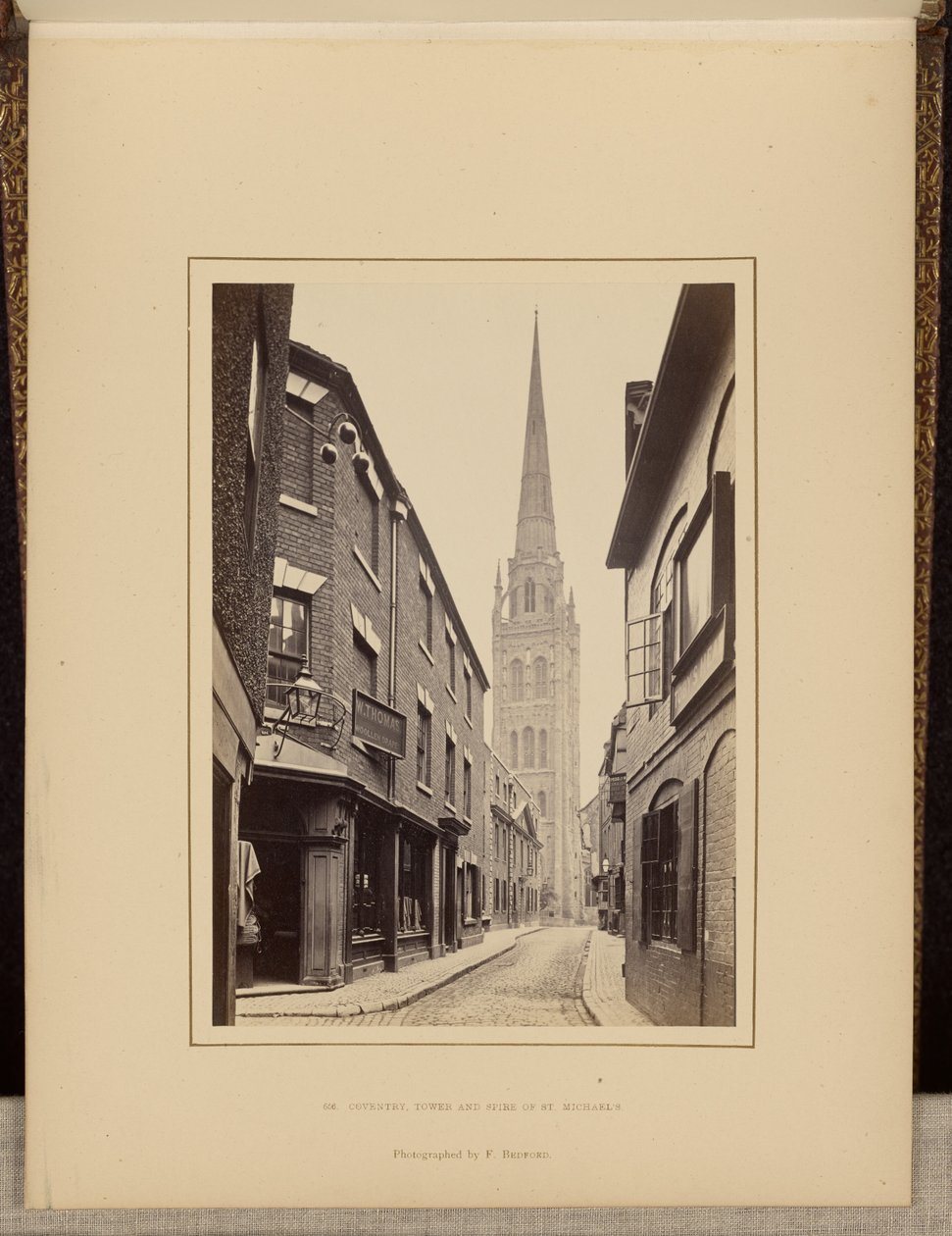 Coventry, torre e guglia di San Michele da Francis Bedford