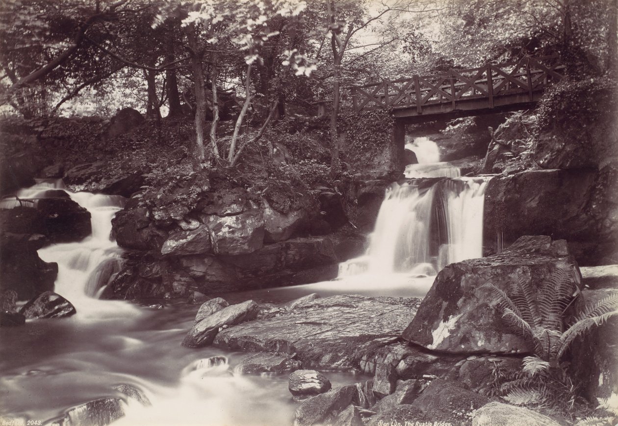 Glen Lun. Il Ponte Rustico, 1870s da Francis Bedford
