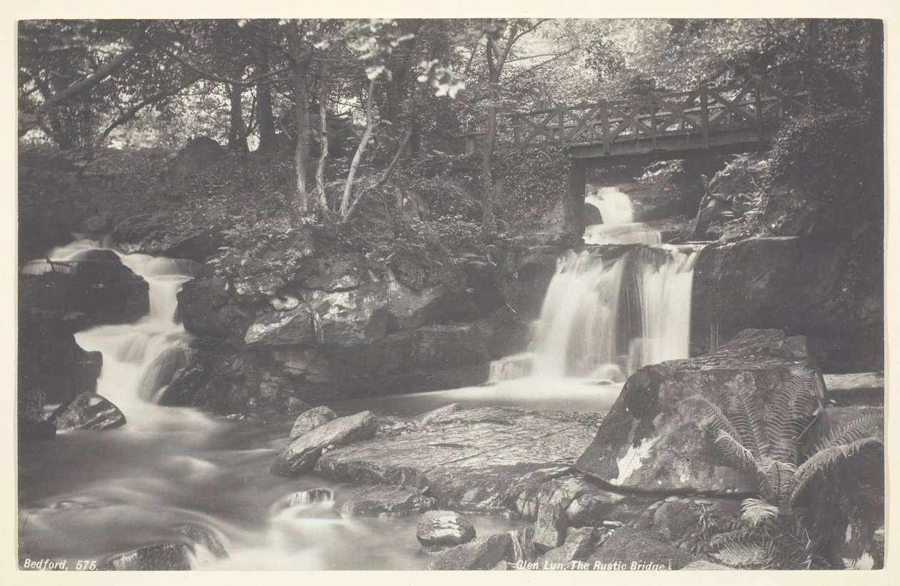 Glen Lyn, il Ponte Rustico, 1860-94 da Francis Bedford