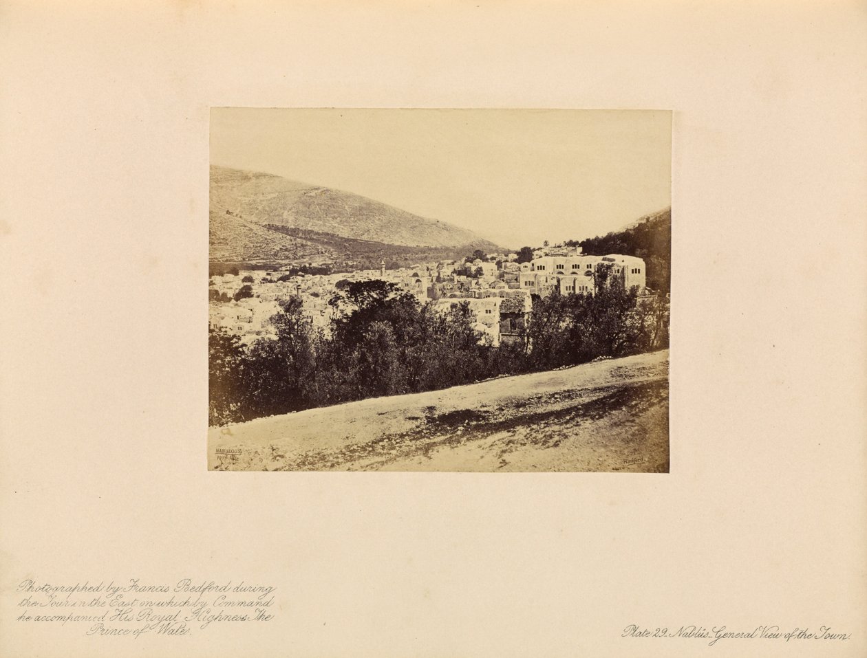 Nablûs - Vista generale della città da Francis Bedford