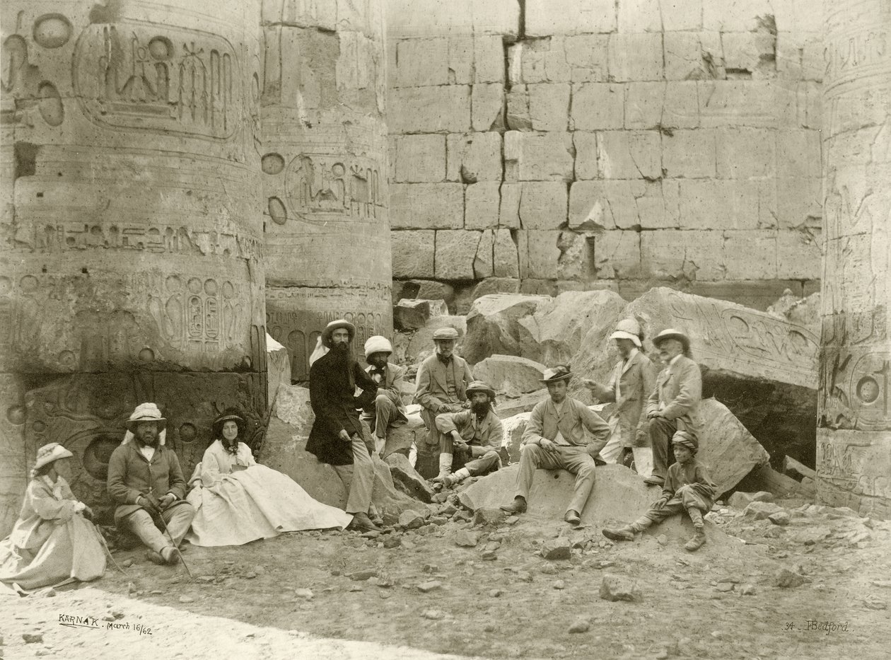 La festa del Principe di Galles nel Tempio di Karnak da Francis Bedford