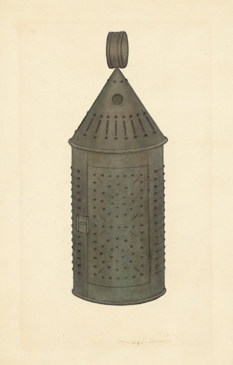 Lanterna di latta traforata da Francis Bruner