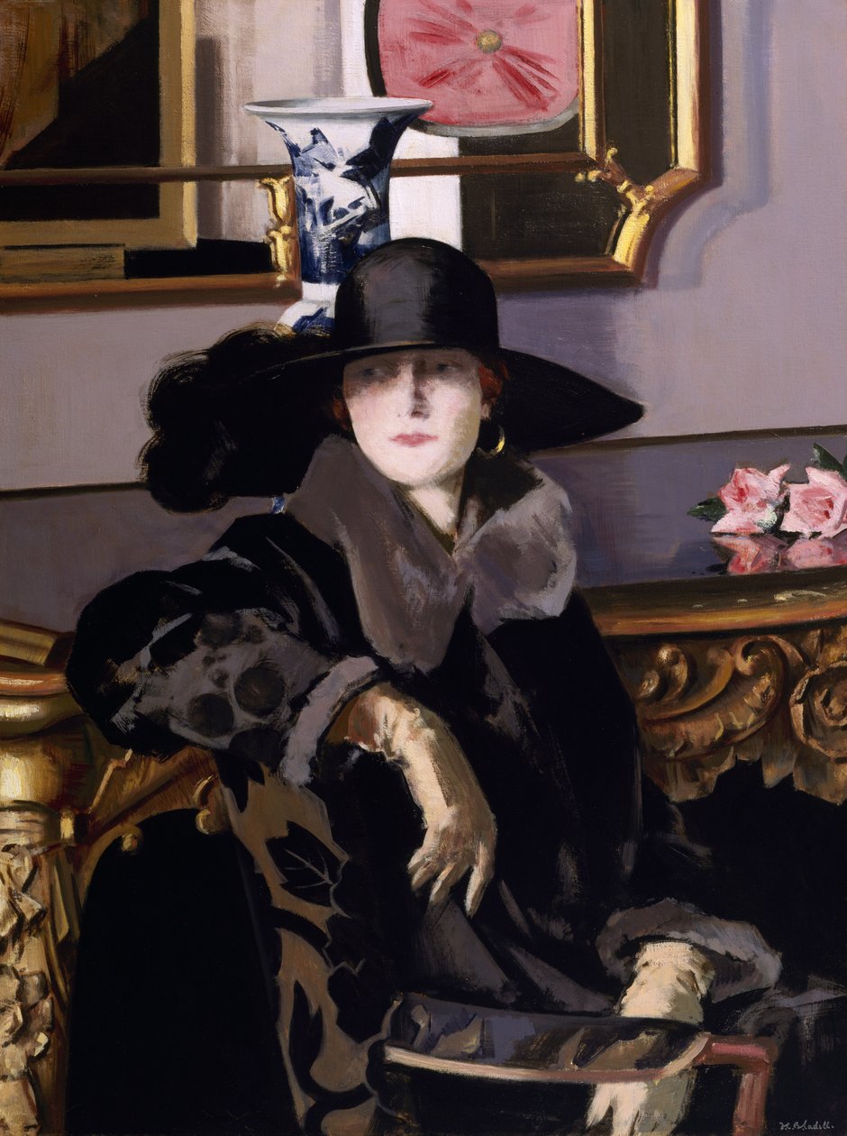 Signora in nero da Francis Campbell Boileau Cadell