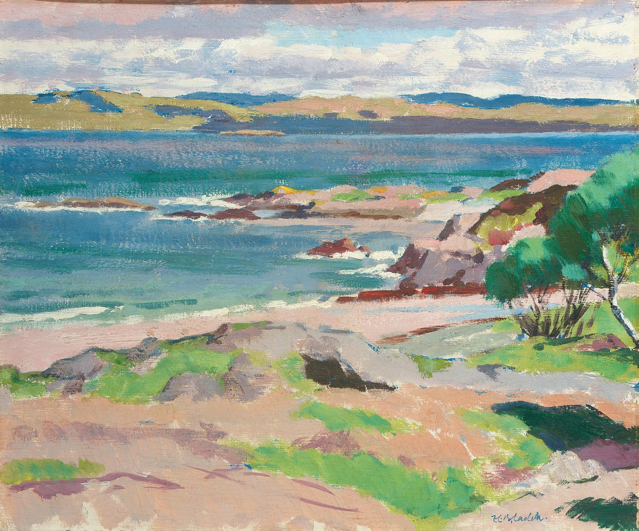 Ross di Mull da Traigh Mhor, Iona da Francis Campbell Boileau Cadell