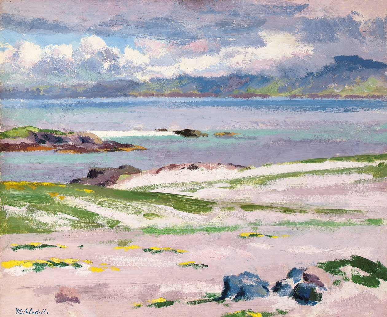 Verso Mull da Choc Ard Anraidh, Iona, c.1928 da Francis Campbell Boileau Cadell