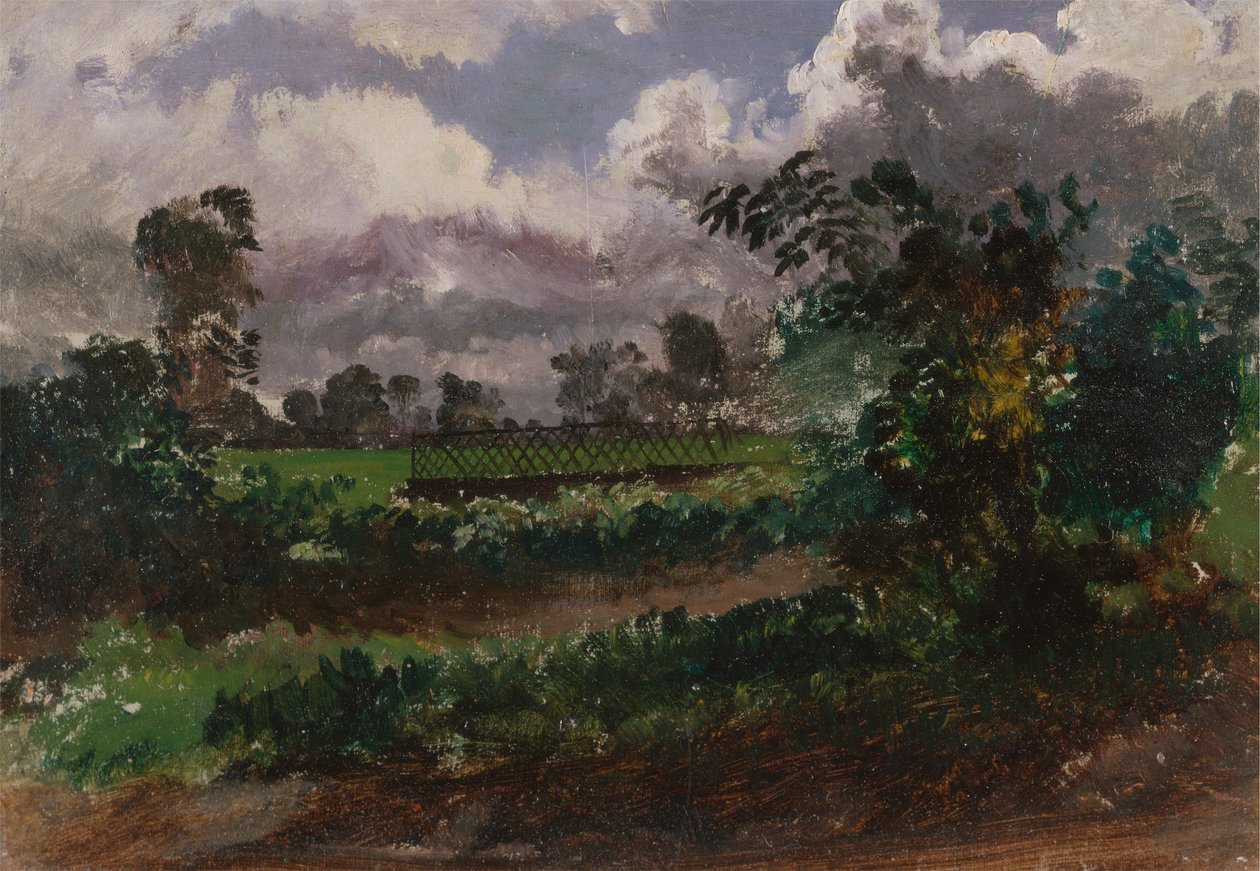 Vista attraverso il giardino dell