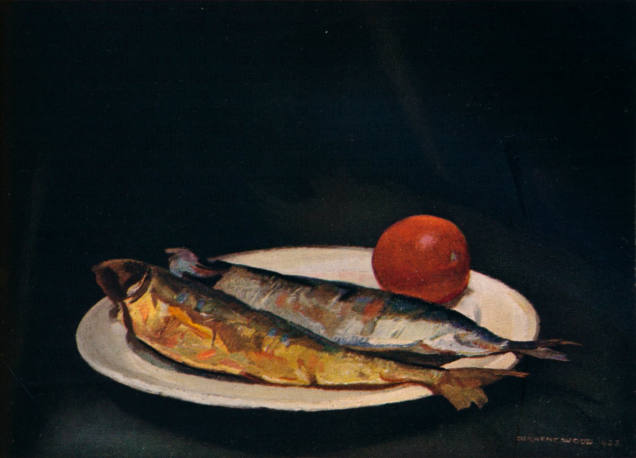 Aringhe su un Piatto, c1910 da Francis Derwent Wood