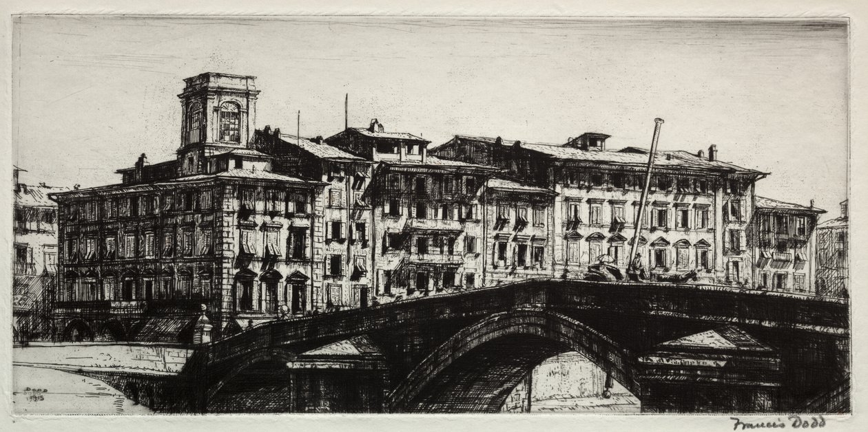 Ponte di Mezzo, Pisa da Francis Dodd