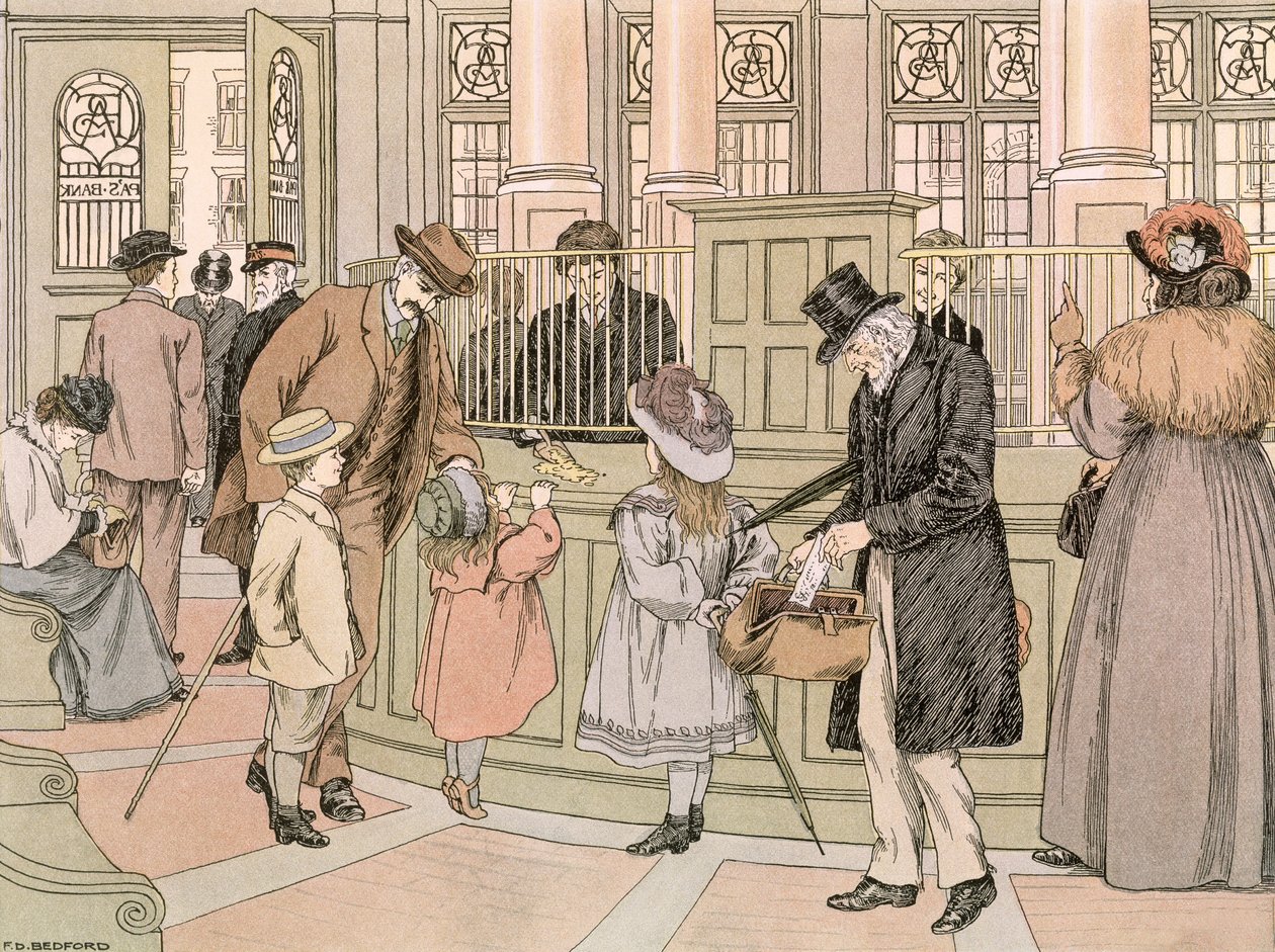 La banca, da "Il libro dei negozi". da Francis Donkin Bedford