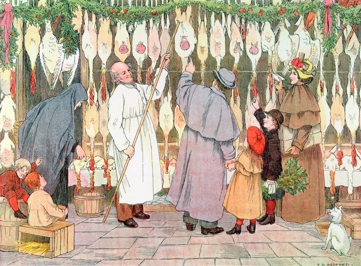 Il pollivendolo, 1899. Dal libro dei negozi, 1899 da Francis Donkin Bedford