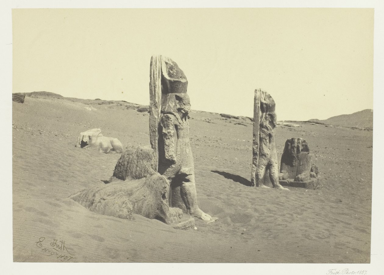 Colossi e sfingi a Wady Saboua, Nubia da Francis Frith