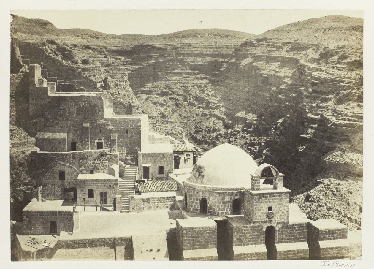 Convento di Mar-Saba, vicino a Gerusalemme da Francis Frith