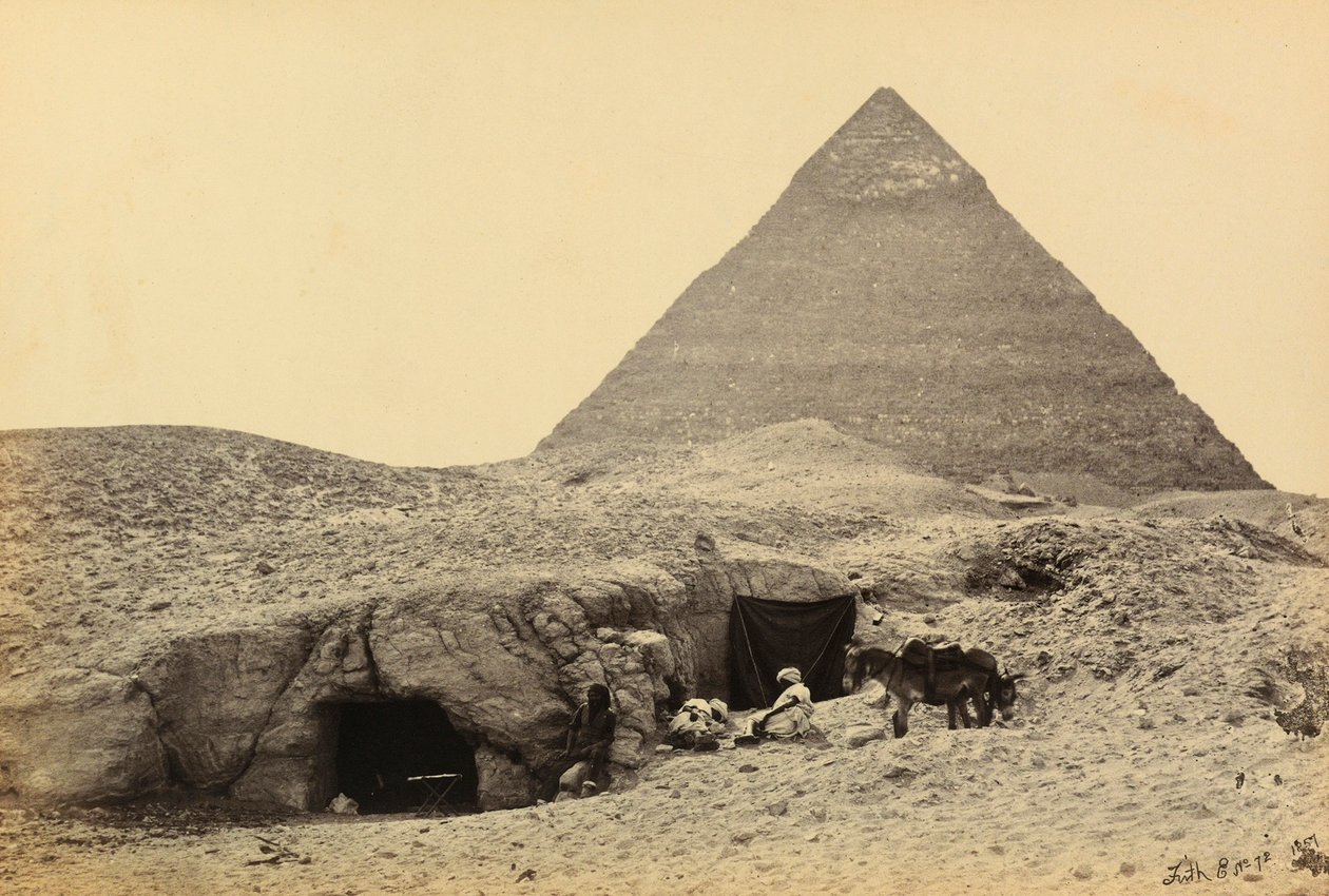 Egitto e Palestina: piramidi di Kefren e tombe nella fortezza di Giza, Alto Egitto da Francis Frith