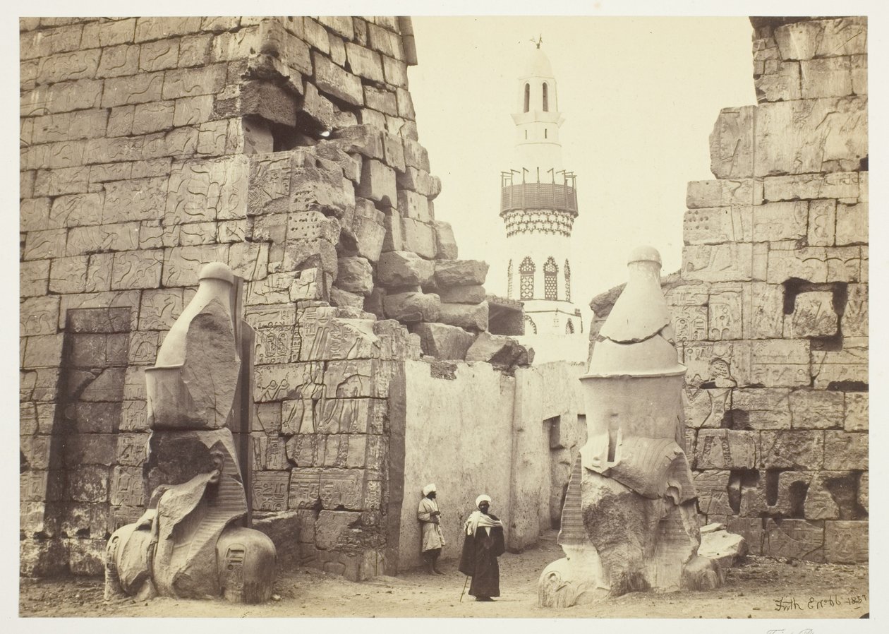 Ingresso del Grande Tempio, Luxor da Francis Frith