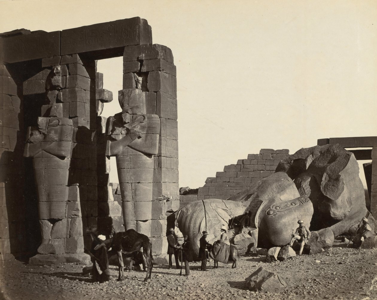Statua caduta al Ramesseum, Tebe da Francis Frith