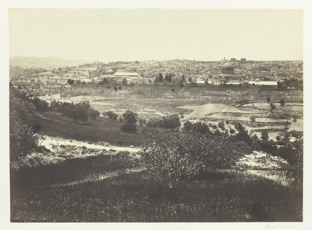 Gerusalemme, dal Monte degli Ulivi, No.1, 1857 da Francis Frith