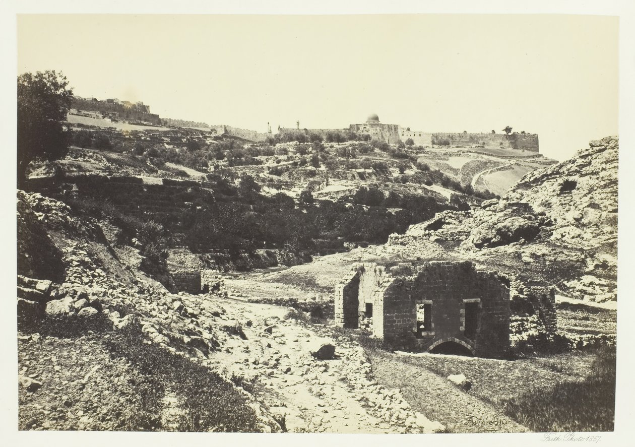Gerusalemme dal Muro di En-Rogel, 1857 da Francis Frith