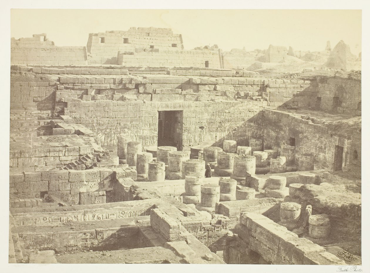 Nuovo scavo a Medinet-Haboo, 1860, stampato 1862 da Francis Frith