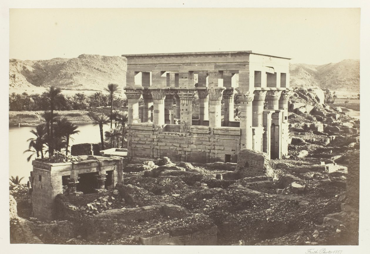 Letto del faraone, File, dal Grande Tempio da Francis Frith