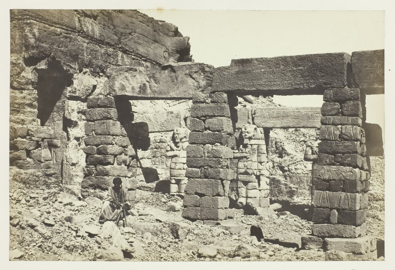 Portico del Tempio di Cerf Hossayn, Nubia da Francis Frith