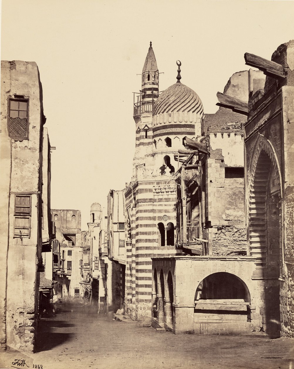 Vista della strada al Cairo da Francis Frith