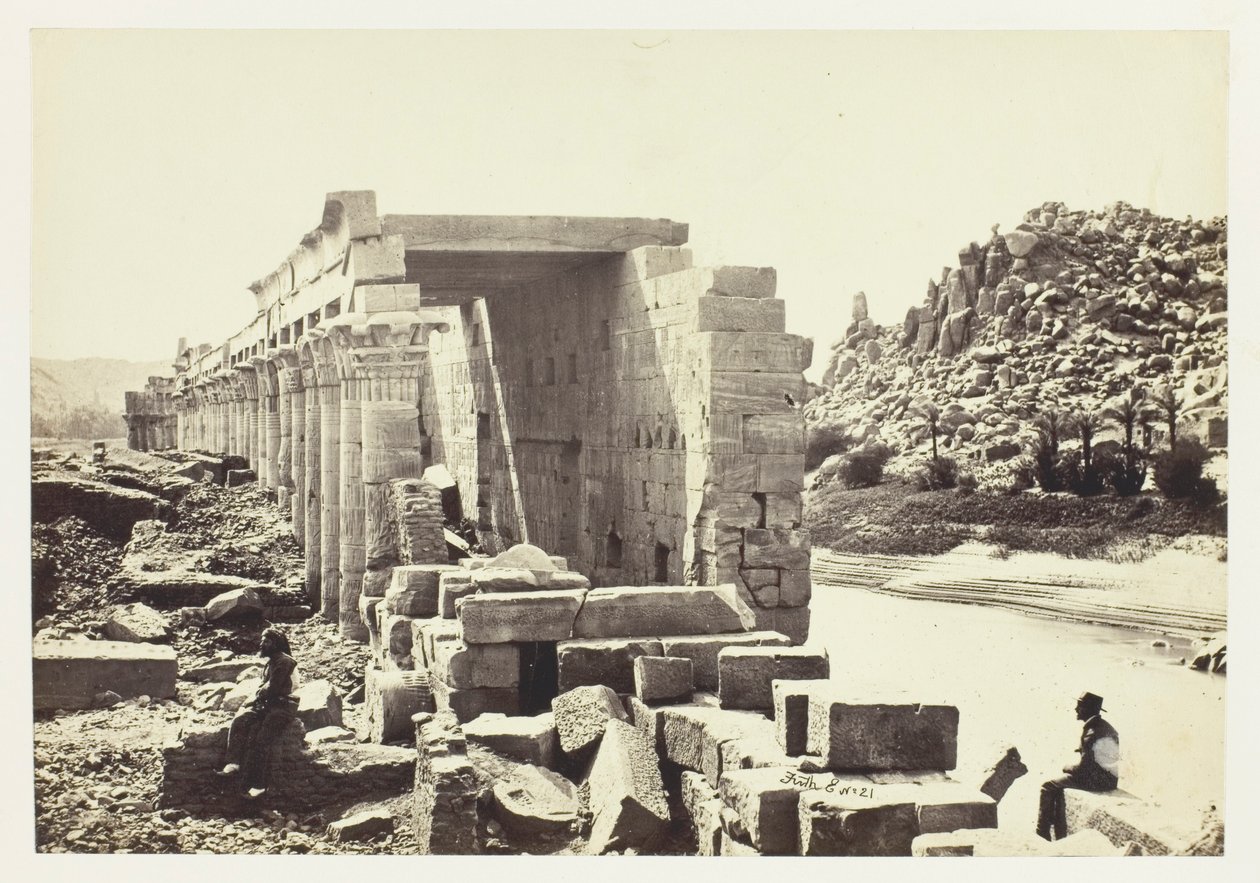 Il Colonnato, Isola di Philæ da Francis Frith