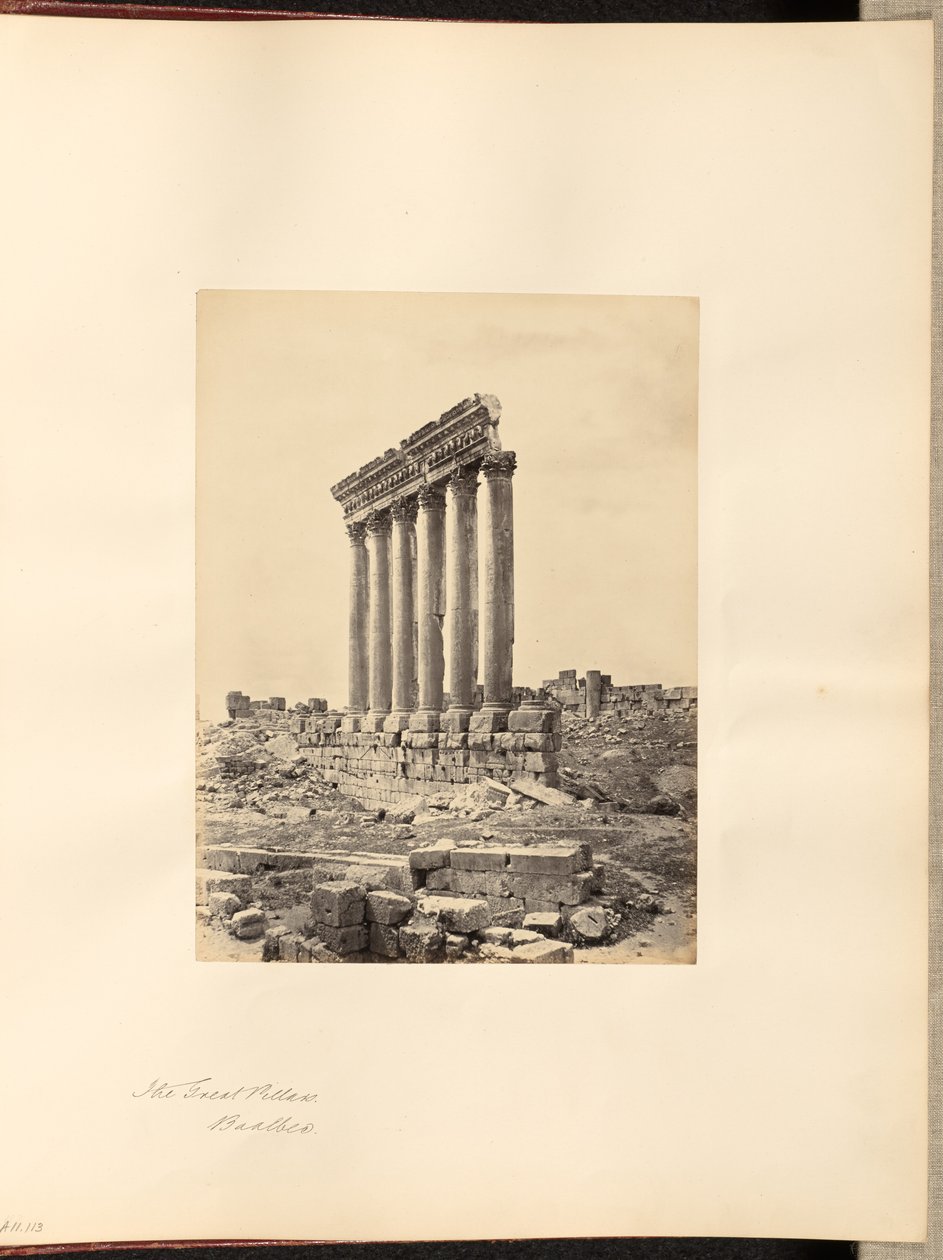 I grandi pilastri, Baalbek da Francis Frith