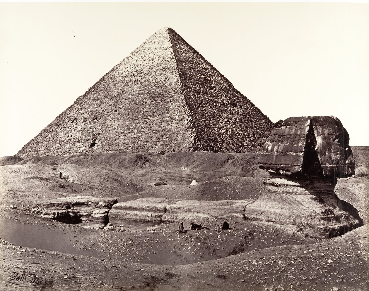 La Grande Piramide e La Grande Sfinge, 1858 da Francis Frith