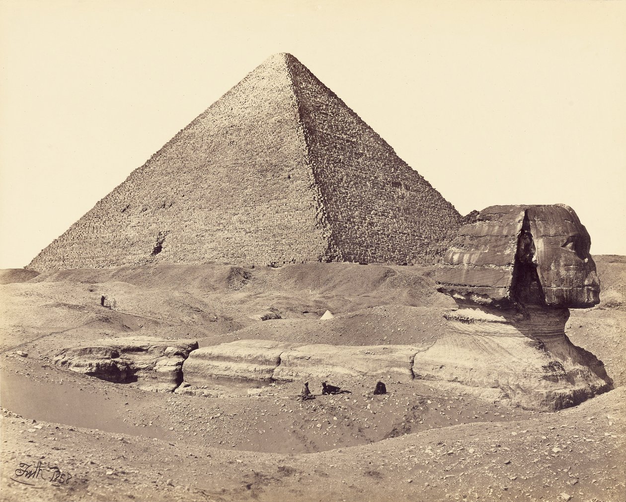 La Grande Piramide e la Sfinge da Francis Frith