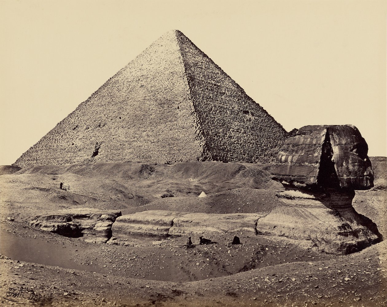 La Grande Piramide e la Sfinge da Francis Frith
