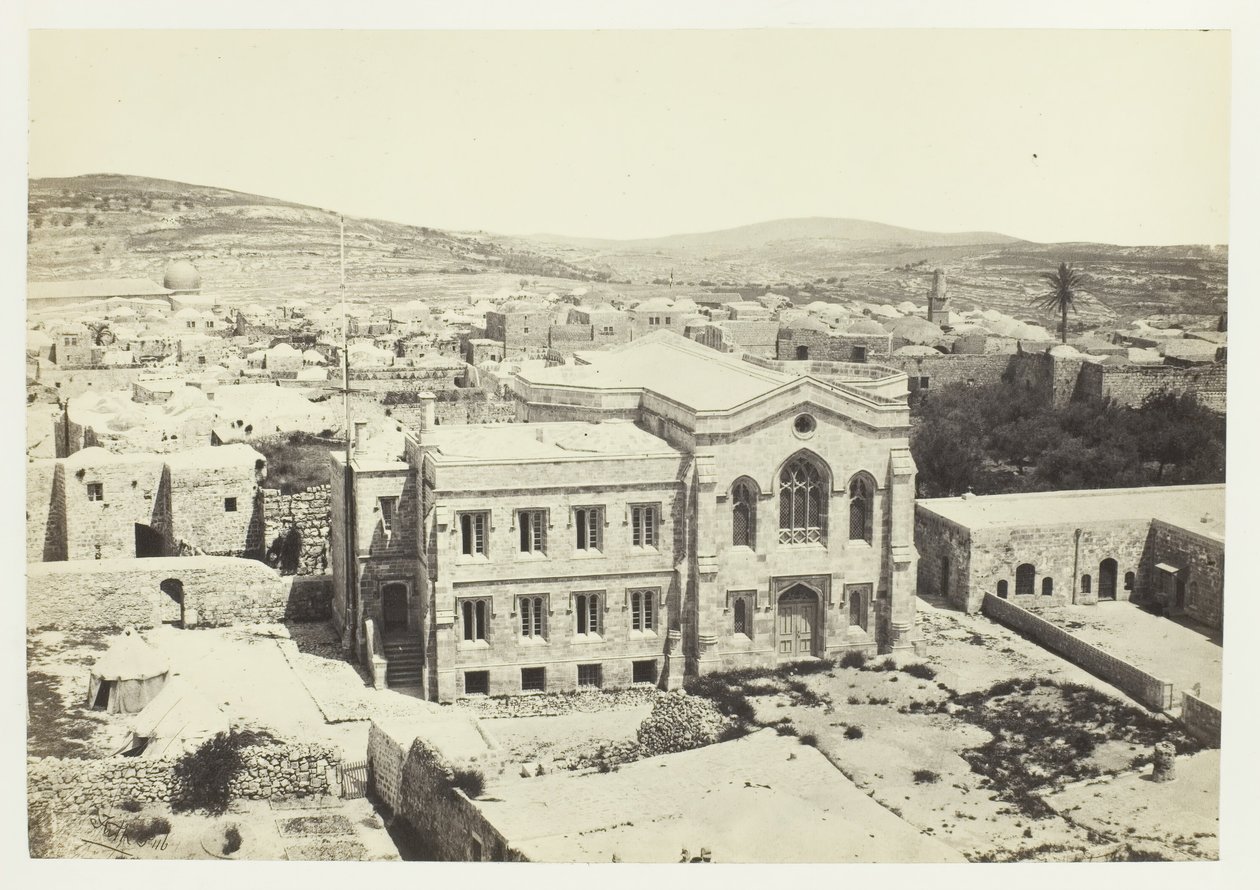 La nuova chiesa inglese dalla torre di Ippico, Gerusalemme da Francis Frith