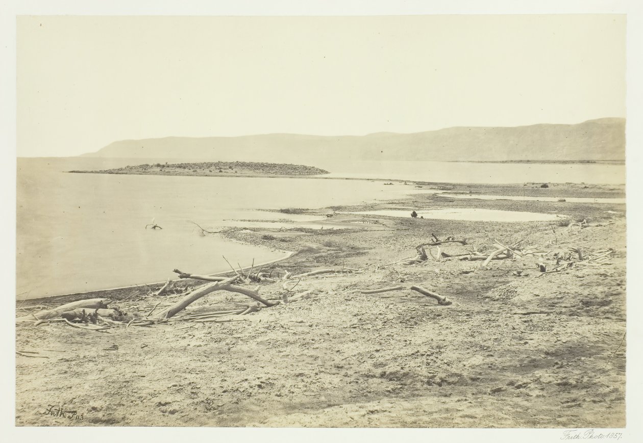 La riva nord del Mar Morto, 1857 da Francis Frith