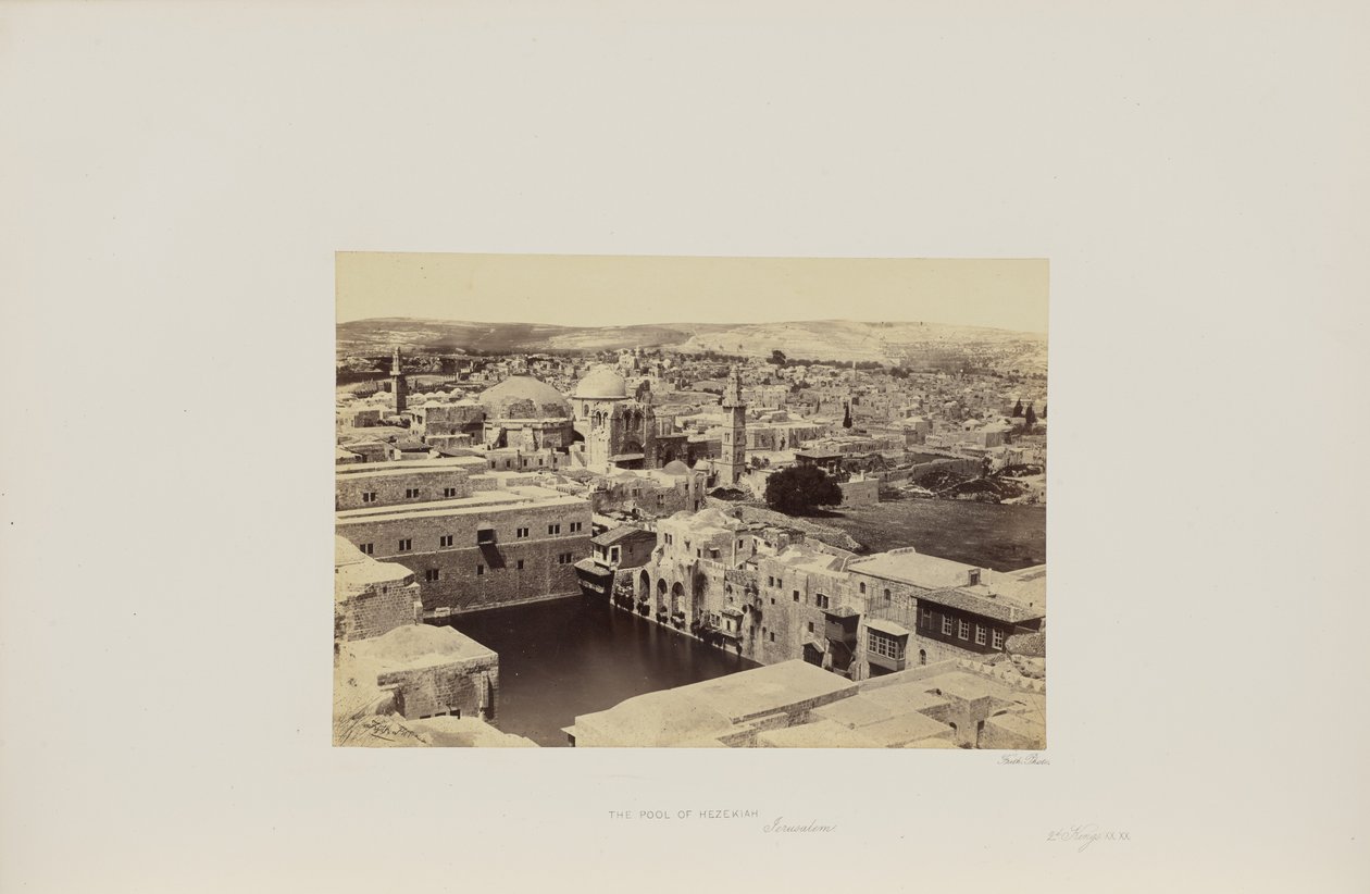 La piscina di Ezechia, Gerusalemme da Francis Frith