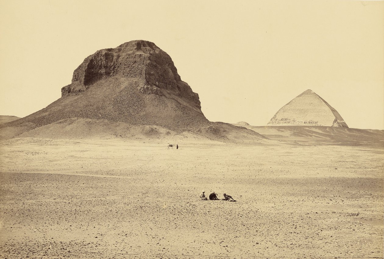 Le piramidi di Dahshur, da est da Francis Frith