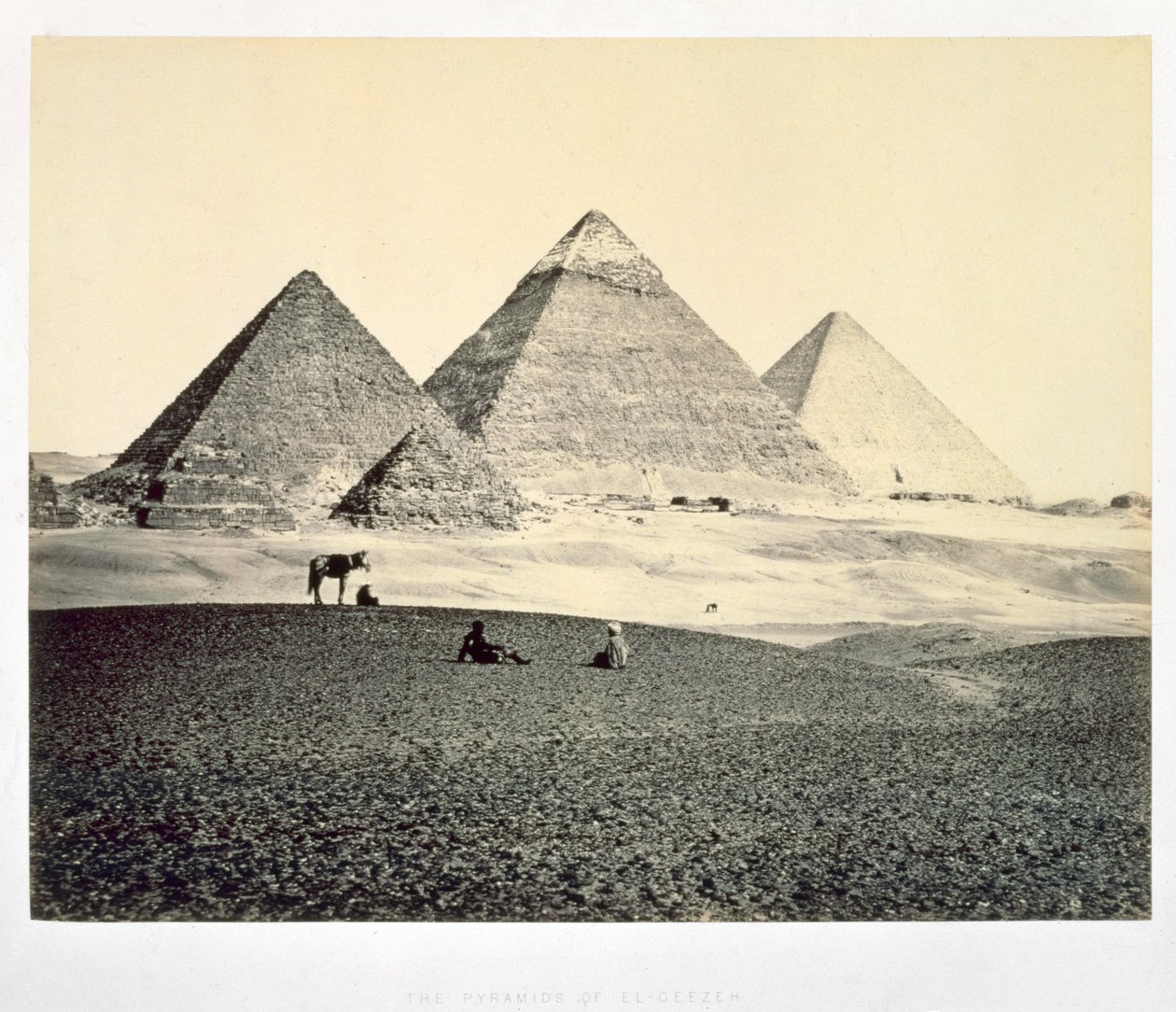Le piramidi di El-Geezeh da sud-ovest, Egitto, 1858 da Francis Frith