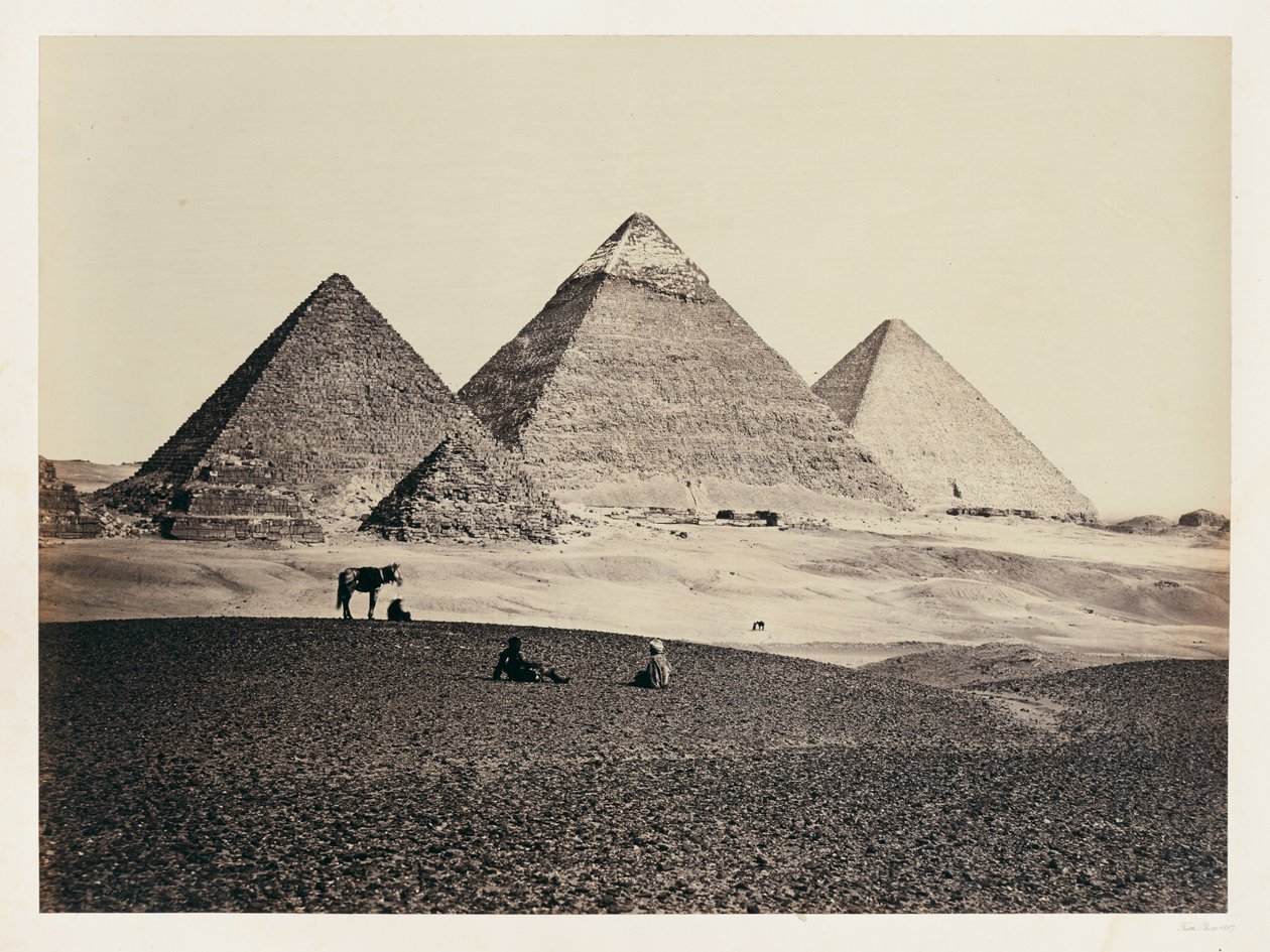 Le piramidi di El-Giza da sud-ovest da Francis Frith