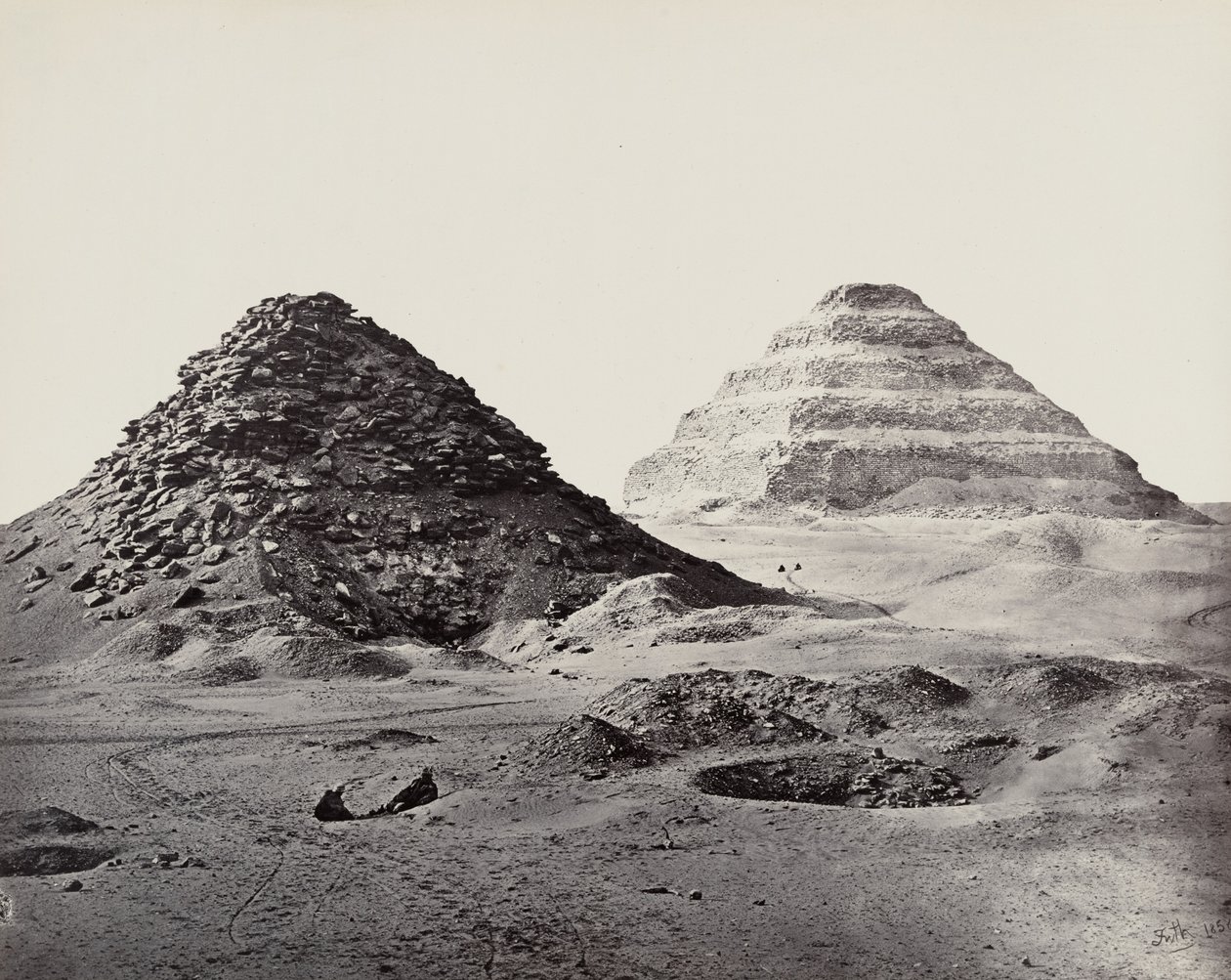 Le piramidi di Saqqara da nord-est da Francis Frith
