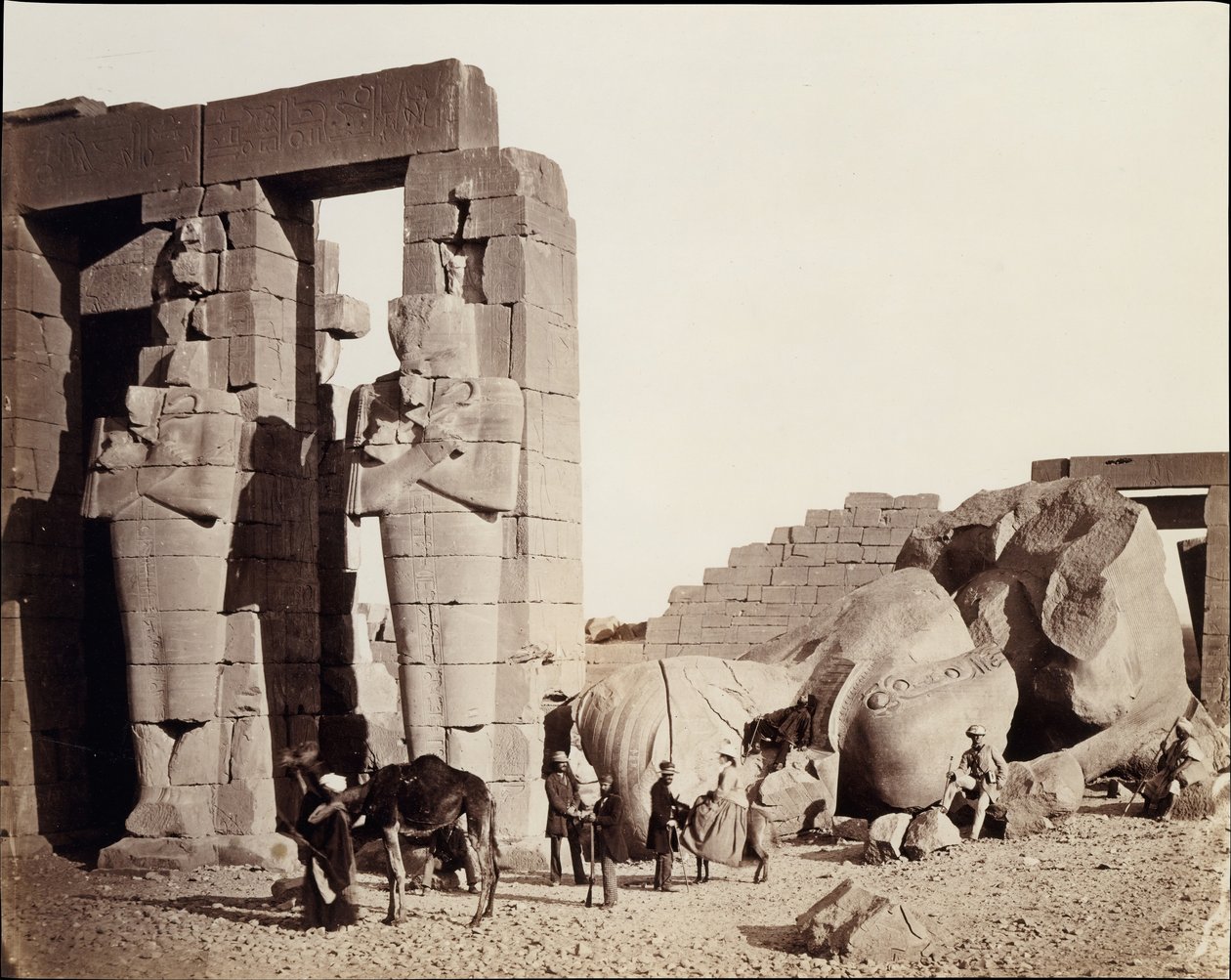 Il Rameseum di El-Kurneh, Tebe da Francis Frith