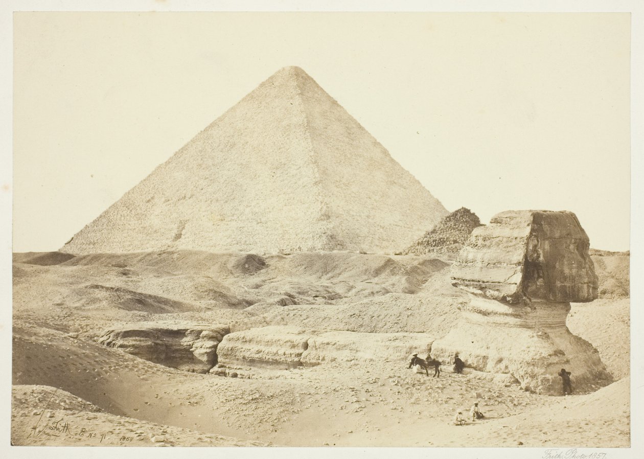 La Sfinge e la Grande Piramide da Francis Frith