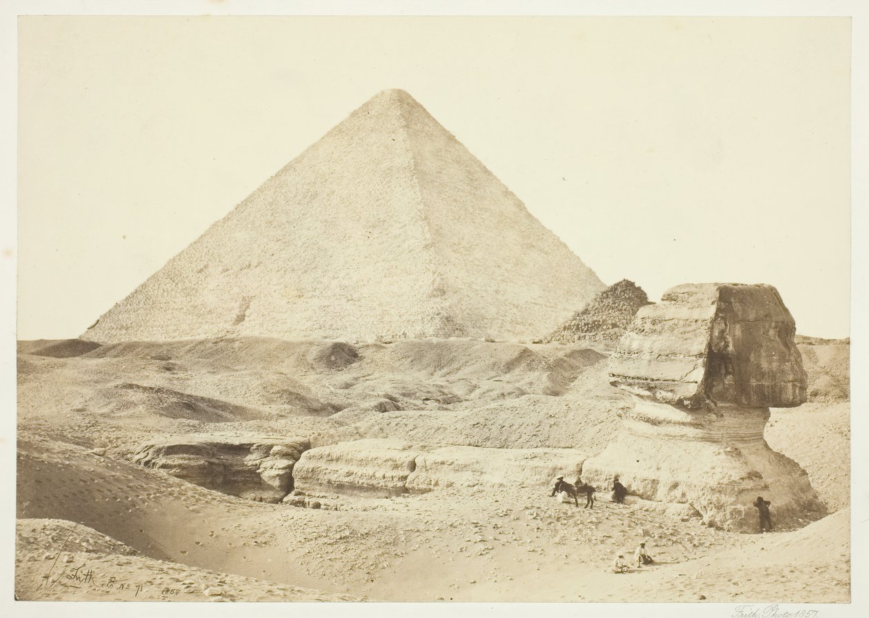 La Sfinge e la Grande Piramide da Francis Frith