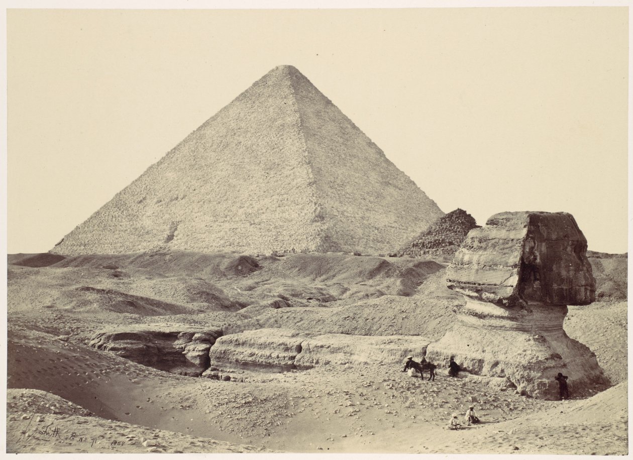La Sfinge e la Grande Piramide, Giza da Francis Frith