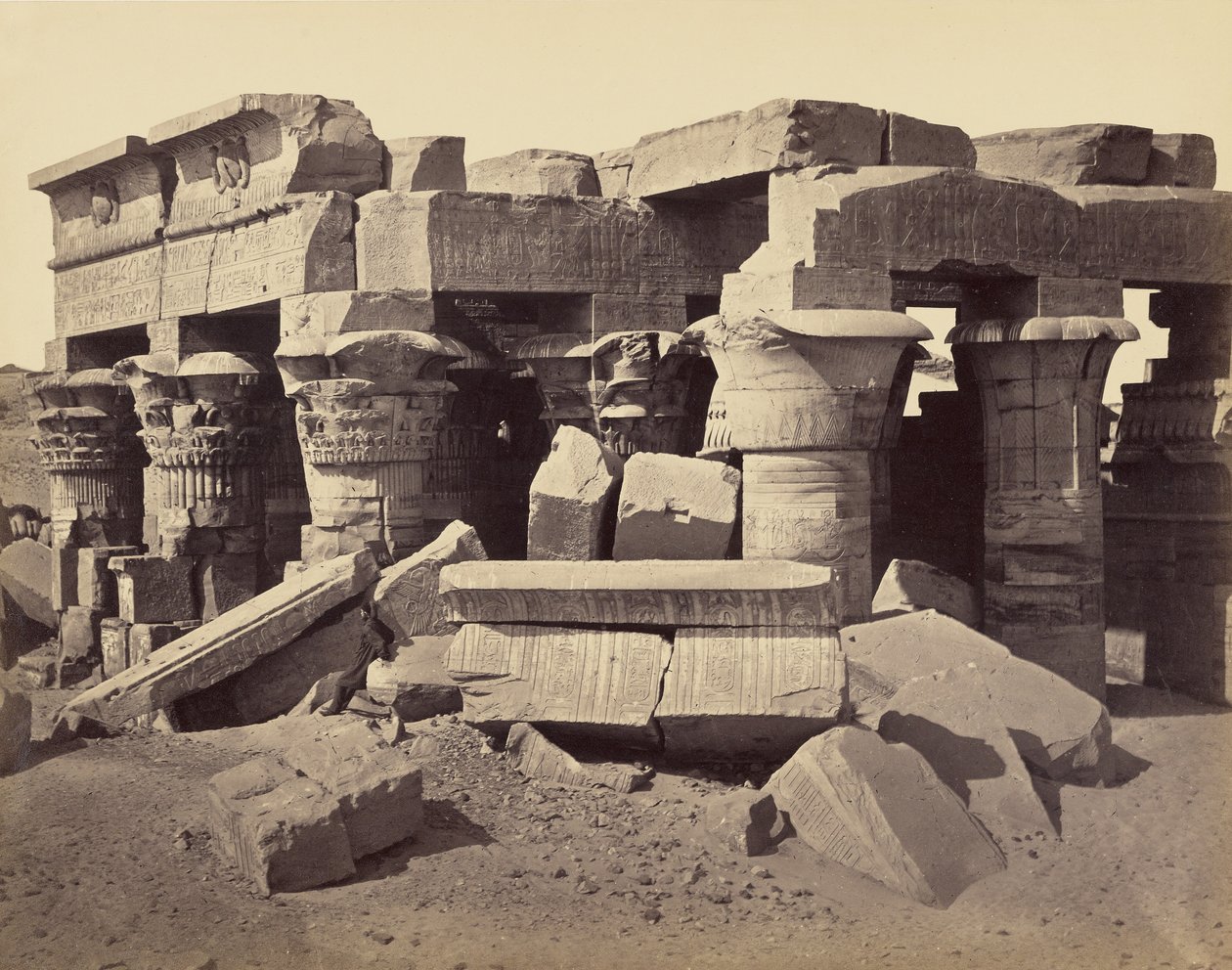 Il Tempio di Horus e Sobek, Kom Ombo da Francis Frith